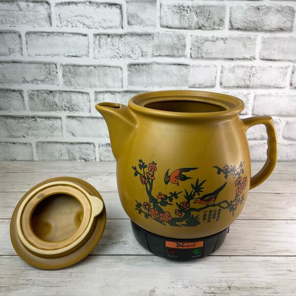 Narita Herbal Ceramic Medication Slow Cooker Nep-480 4L, 3.2 Qt, Golden Yellow - Picture 1 of 10